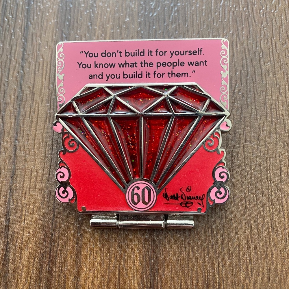 Disney 60th Anniversary Red Diamond Pin